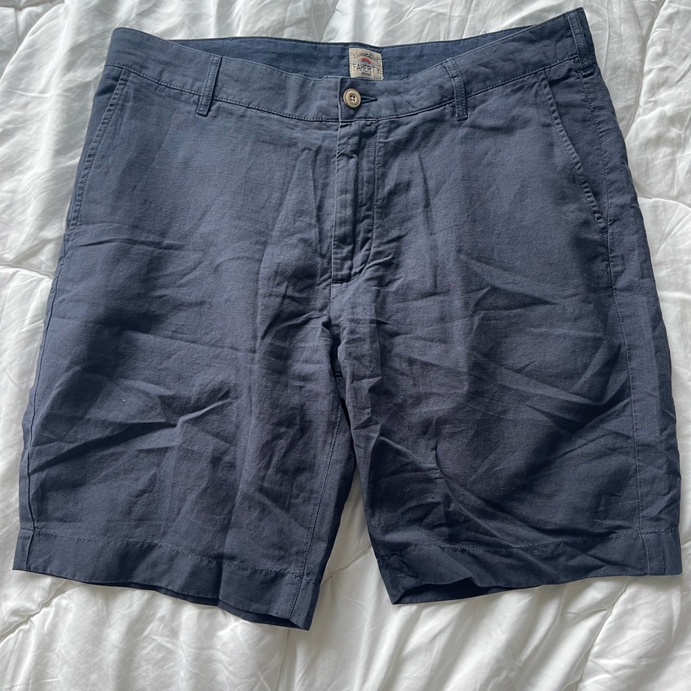 Faherty Men’s Linen Navy Shorts